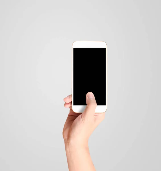 Smartphone tela de toque na mão — Fotografia de Stock