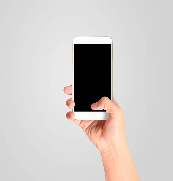 Touch screen smartphone in  hand — Stock Photo, Image