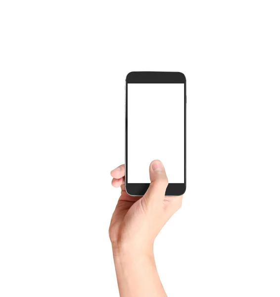 Smartphone Tela Sensível Toque Uma Mão — Fotografia de Stock