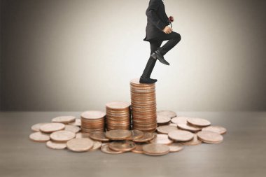 Yatırım konsepti ve sikkeler borsa grafiği