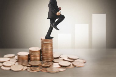 Yatırım konsepti ve sikkeler borsa grafiği