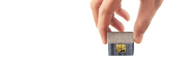 Hus bostads struktur i hand — Stockfoto