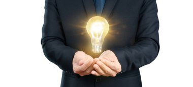 Aydınlatılmış ampulün, fikrin, yeniliğin ilham kaynağı