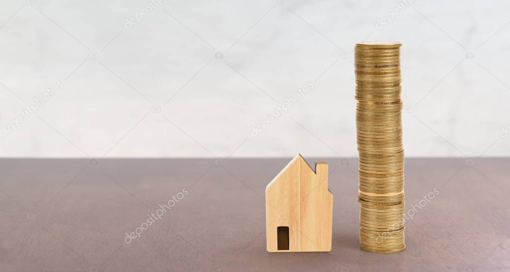 Coin stack house model savings plans for housing