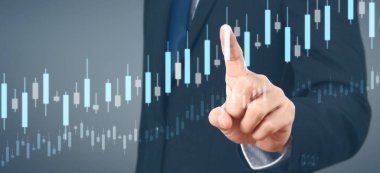 İş adamı grafik büyümesi ve grafik artışı