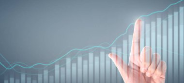 İş adamı grafik büyümesi ve grafik artışı