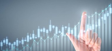 İş adamı grafik büyümesi ve grafik artışı