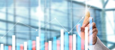 İş adamı grafik büyümesi ve grafik artışı