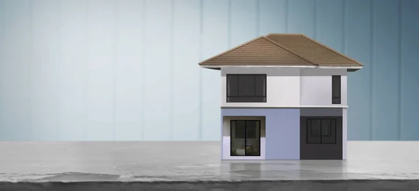 Huis Model Ruimte Home Huisvesting Onroerend Goed Concept — Stockfoto