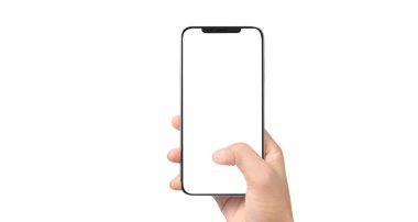 El ele tutuşan akıllı telefon aygıtı ve ekrana dokunma