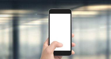El ele tutuşan akıllı telefon aygıtı ve ekrana dokunma