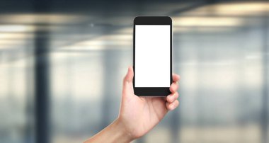 El ele tutuşan akıllı telefon aygıtı ve ekrana dokunma