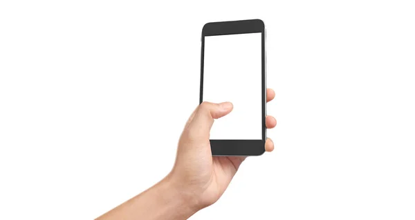 Mobiltelefone Smartphone Der Hand Und Touchscreen Technologie — Stockfoto