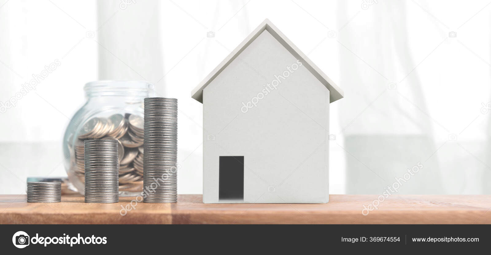 Emlak Yatırımı Ipoteği Finansal Konsept Para Yığını Evi Fikri — Stok