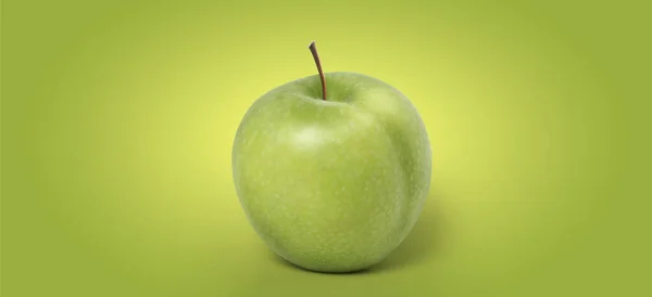 Perfekt Fresh Green Apple Isolerad Full Skärpedjup Med Klippbana — Stockfoto