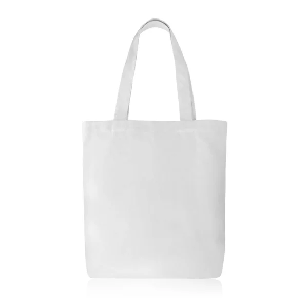 Eco Friendly White Colour Fashion Canvas Tote Bag Isolated White — ストック写真