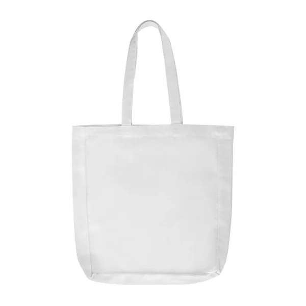 Borsa Tracolla Tela Moda Colore Bianco Ecologico Grande Volume Isolata — Foto Stock