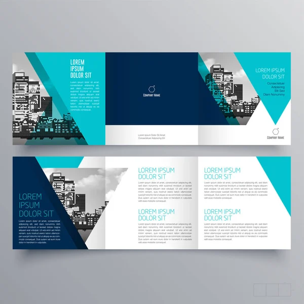 Brochureontwerp Brochure Sjabloon Creatieve Gevouwen Trend Brochure — Stockvector