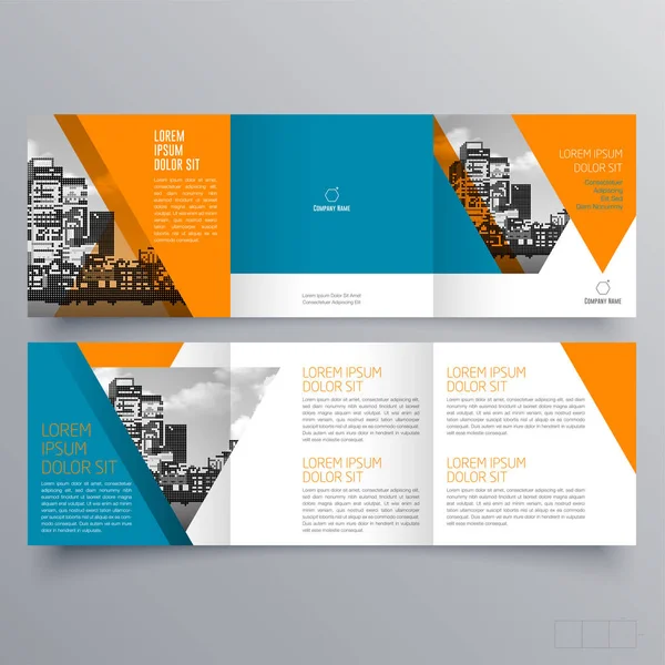 Brochure Design Brochure Template Creative Tri Fold Trend Brochure — Stock Vector