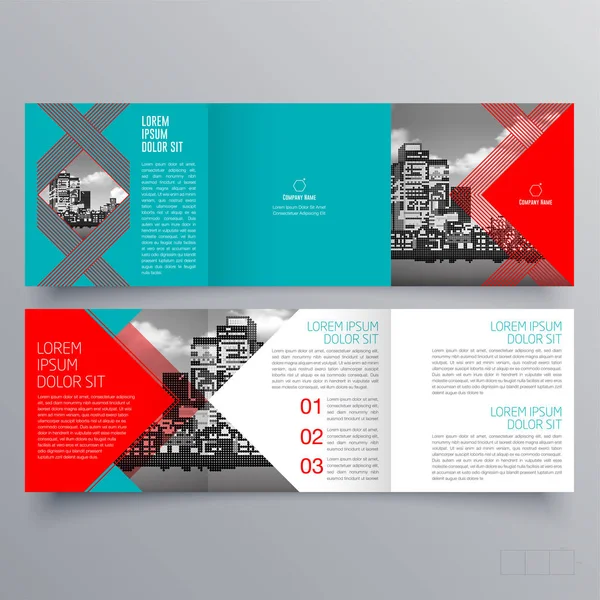 Brochure Design Brochure Template Creative Tri Fold Trend Brochure — Stock Vector