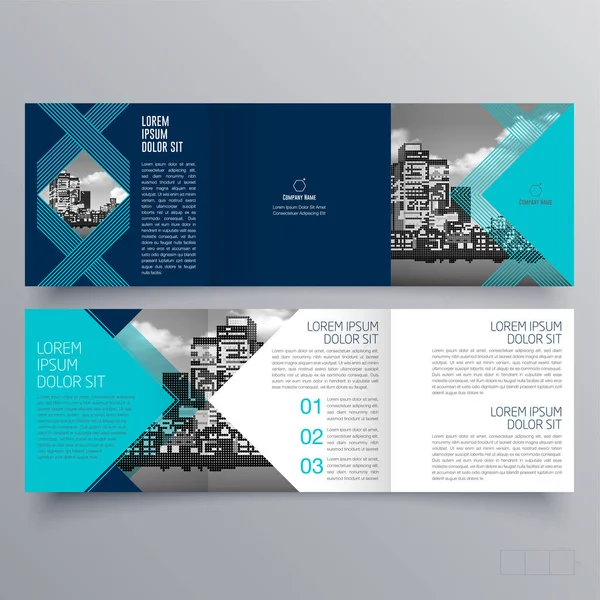 Brochure Design Brochure Template Creative Tri Fold Trend Brochure — Stock Vector