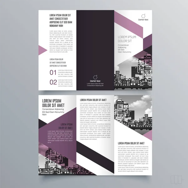 Brochureontwerp Brochure Sjabloon Creatieve Gevouwen Trend Brochure — Stockvector