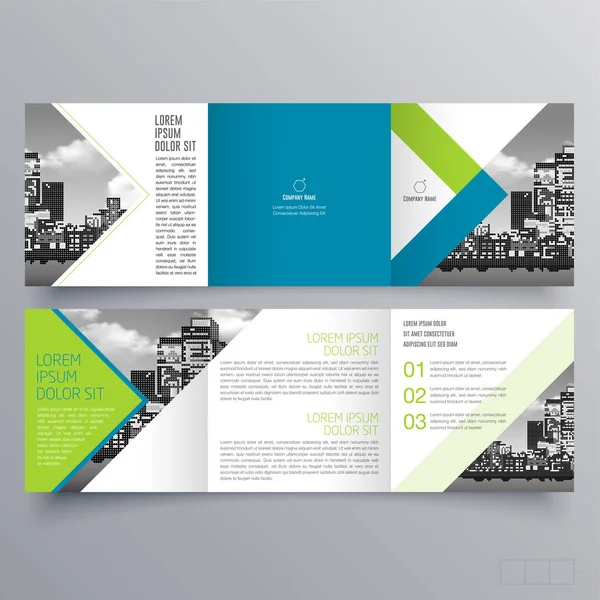 Brochure Design Brochure Template Creative Tri Fold Trend Brochure — Stock Vector