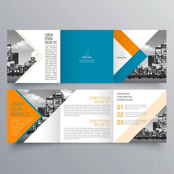 Broschürendesign Broschürenvorlage Kreatives Dreifach Trendbroschüre — Stockvektor