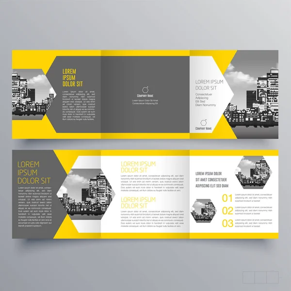 Progettazione Brochure Creativo Tri Fold Modello Dell Opuscolo Opuscolo Tendenza — Vettoriale Stock