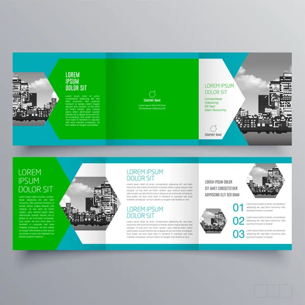 Conception Brochure Modèle Brochure Triple Création Brochure Tendance — Image vectorielle