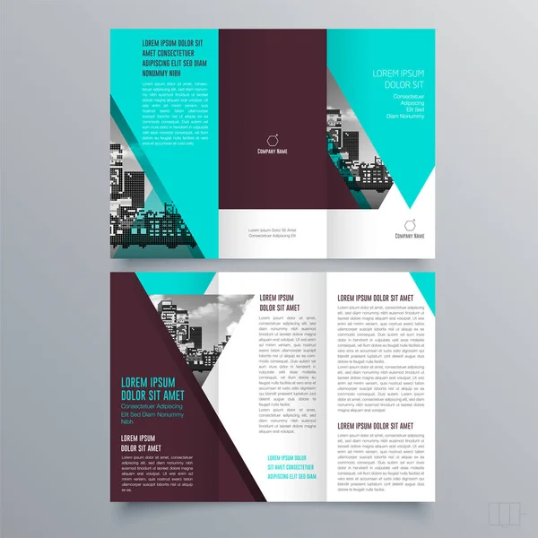 Brochureontwerp Brochure Sjabloon Creatieve Gevouwen Trend Brochure — Stockvector