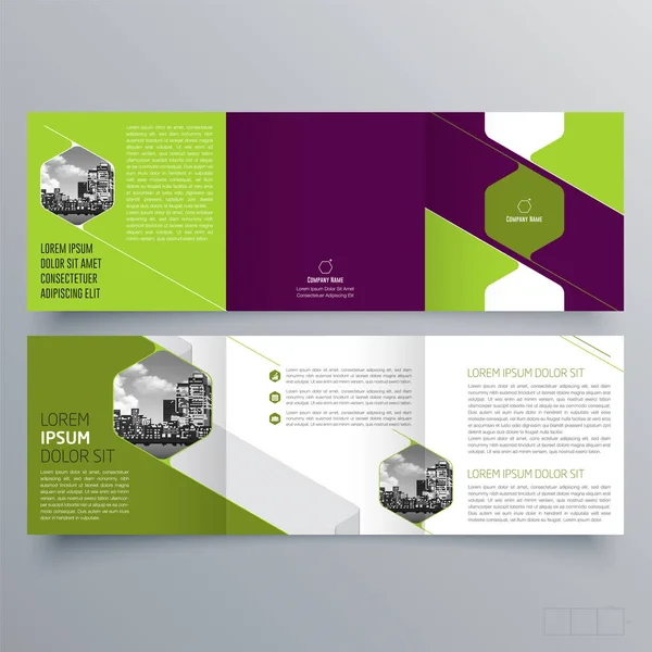 Brochure Design Brochure Template Creative Tri Fold Trend Brochure — Stock Vector