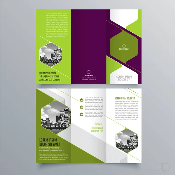 Desenho Brochura Modelo Brochura Tri Fold Criativo Brochura Tendência — Vetor de Stock