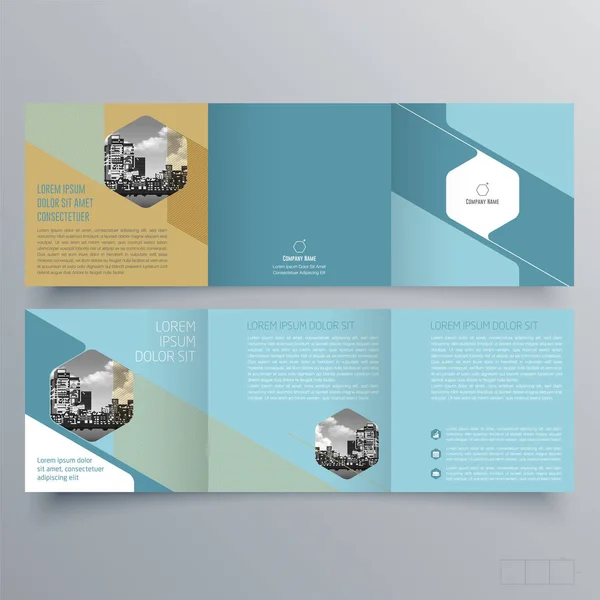 Conception Brochure Modèle Brochure Triple Création Brochure Tendance — Image vectorielle