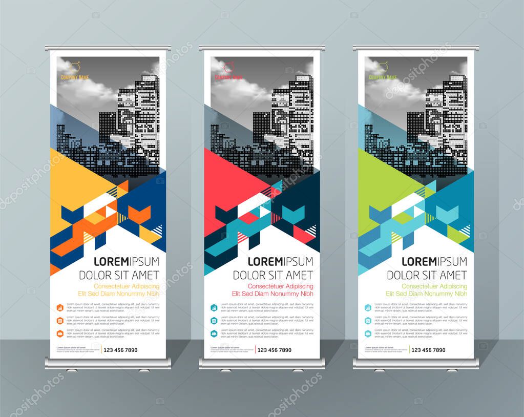 Banner Design Signboard Advertising Brochure Flyer Template Vector X-banner and Street Business Flag of Convenience, Layout Background