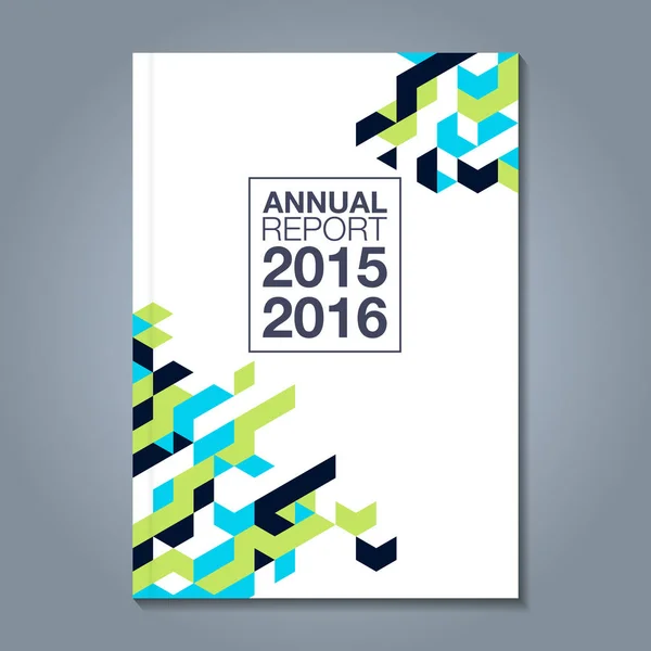 Cobrir relatório anual polígono azul — Vetor de Stock