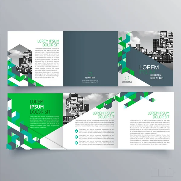 Progettazione Brochure Creativo Tri Fold Modello Dell Opuscolo Opuscolo Tendenza — Vettoriale Stock