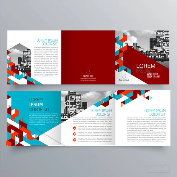 Progettazione Brochure Creativo Tri Fold Modello Dell Opuscolo Opuscolo Tendenza — Vettoriale Stock