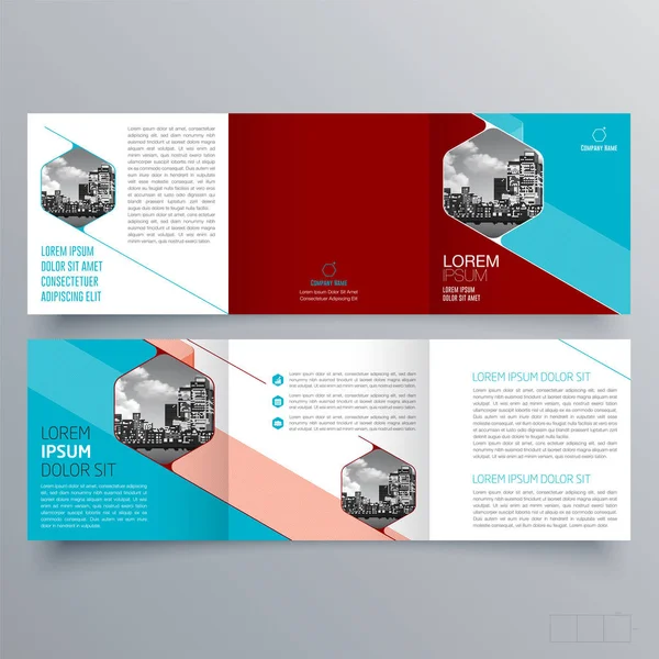 Broszura Broszura Szablon Creative Tri Fold Trend Broszura — Wektor stockowy