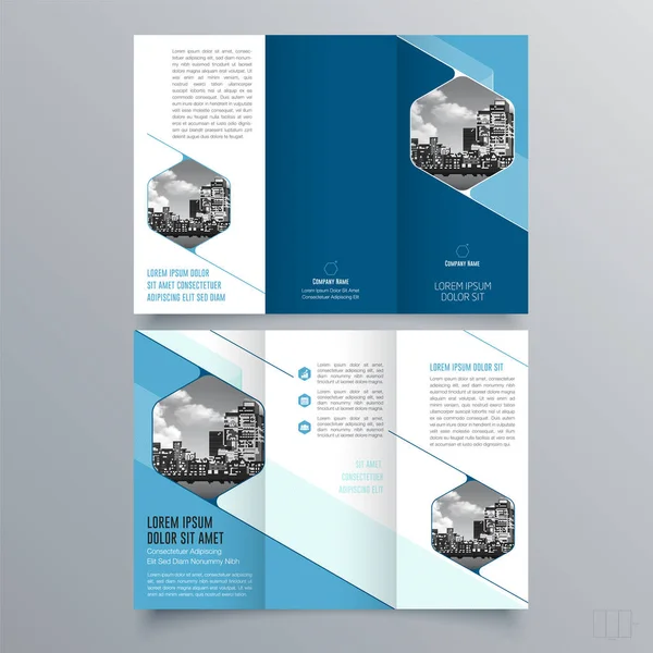 Desenho Brochura Modelo Brochura Tri Fold Criativo Brochura Tendência —  Vetores de Stock