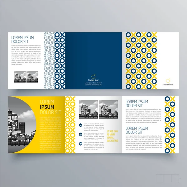 Progettazione Brochure Creativo Tri Fold Modello Dell Opuscolo Opuscolo Tendenza — Vettoriale Stock