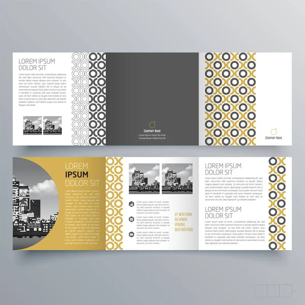 Brochureontwerp Brochure Sjabloon Creatieve Gevouwen Trend Brochure — Stockvector