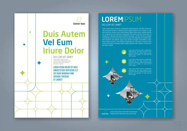 Yıllık Raporları Kitap Kapağı Broşür Afişi Için Soyut Asgari Geometrik — Stok Vektör