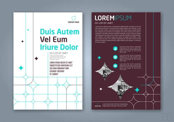 Latar Belakang Lingkaran Geometris Minimal Abstrak Bagi Poster Brosur Buku - Stok Vektor