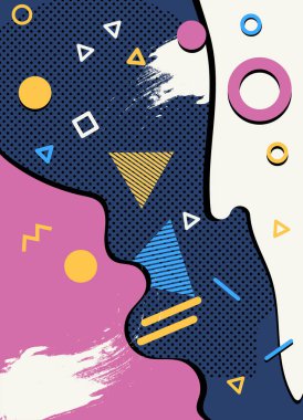 Soyut konsept grafik oyun alanı afişi