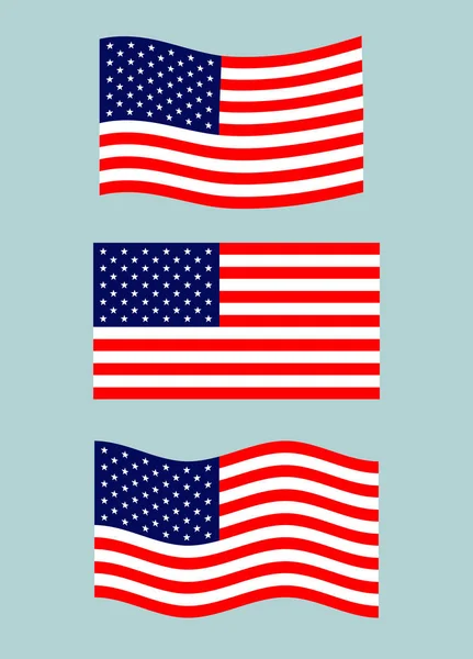 Amerikansk flagga. Vektorbild av amerikanska flaggan. Amerikansk flagga bakgrund. Amerikansk flagga illustration. Förenta staterna. Usa Ordförande. — Stock vektor