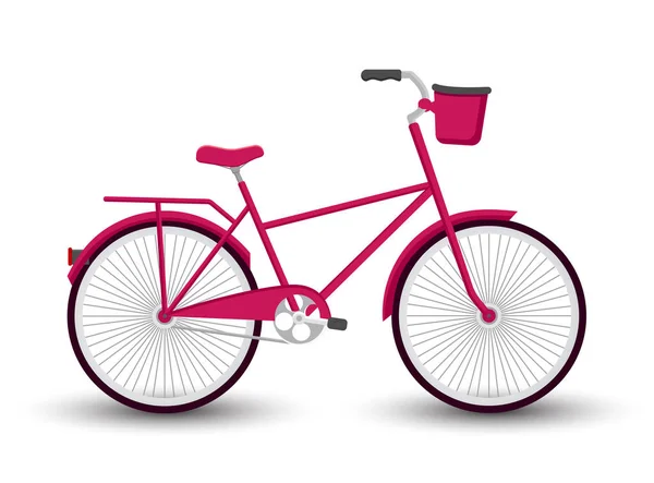 Bicicleta isolar vermelho. Estilo moderno de bicicleta — Vetor de Stock