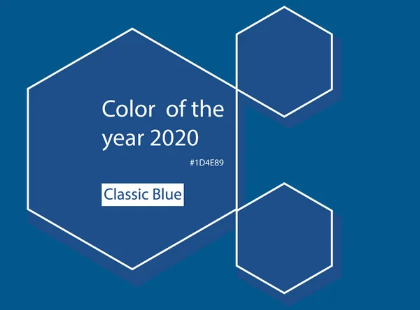 Klassisch blaue Farbe des Jahres 2020 Vektorillustration, Reihe von Blautönen — Stockvektor