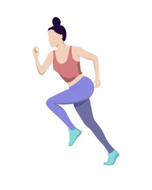 Koşan kadın silueti
