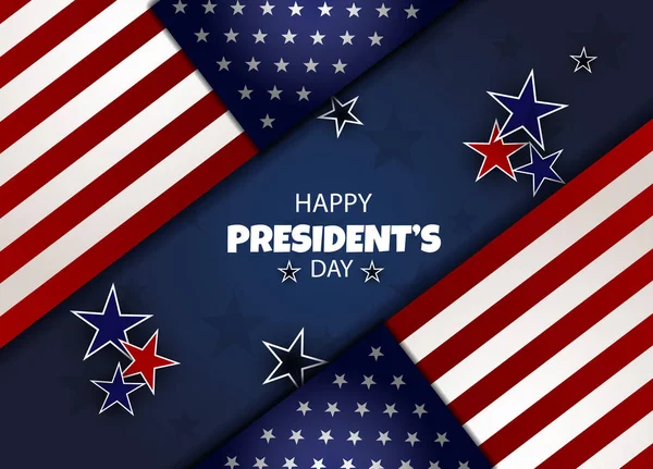 President 's Day, Presidents Day, Presidents' Day achtergrond, President 's Day spandoeken, President' s Day flyer, President 's Day ontwerp, President' s Day vlag op achtergrond — Stockvector
